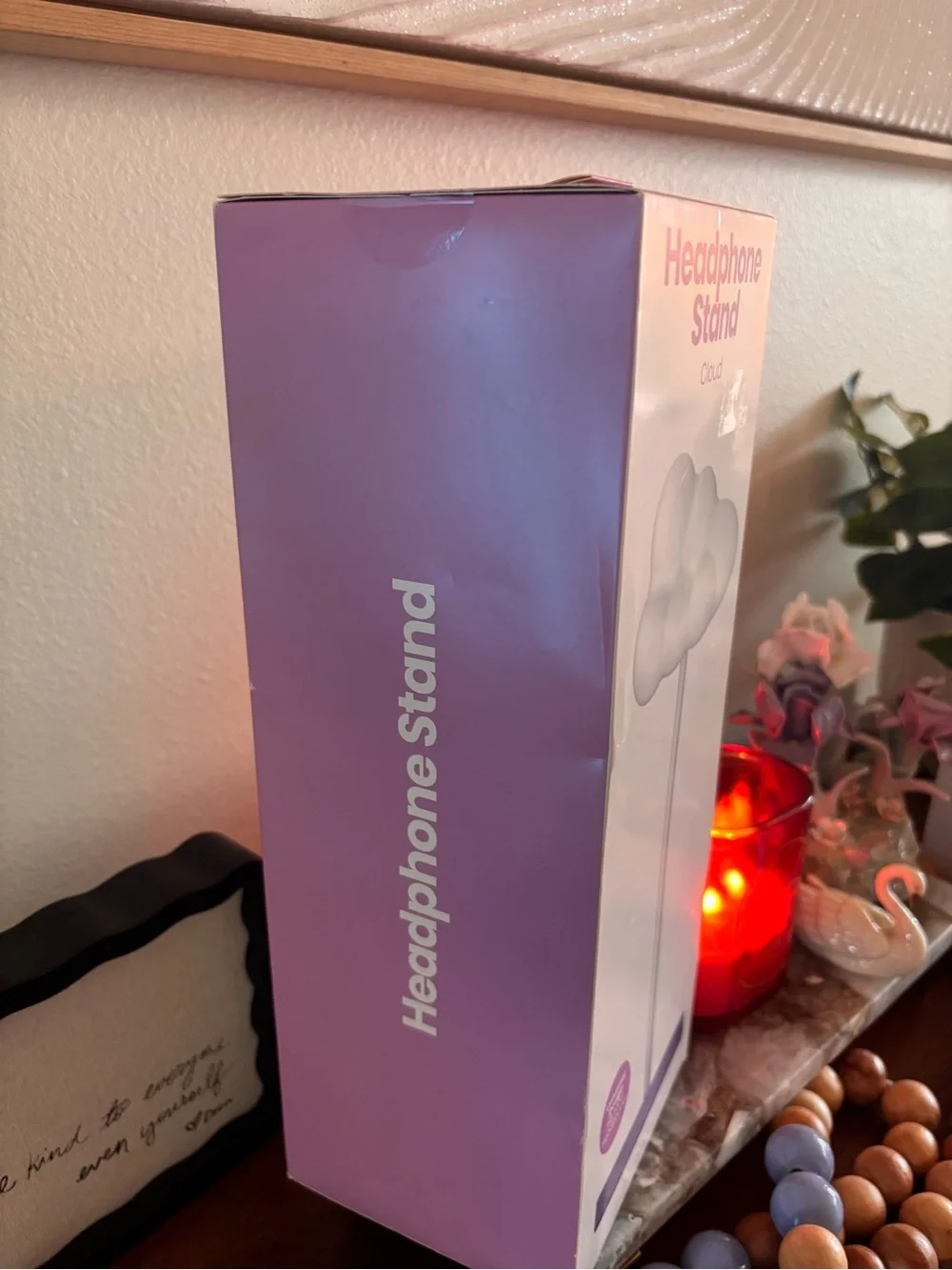Target Cloud Headphone Stand - White with Purple Accent